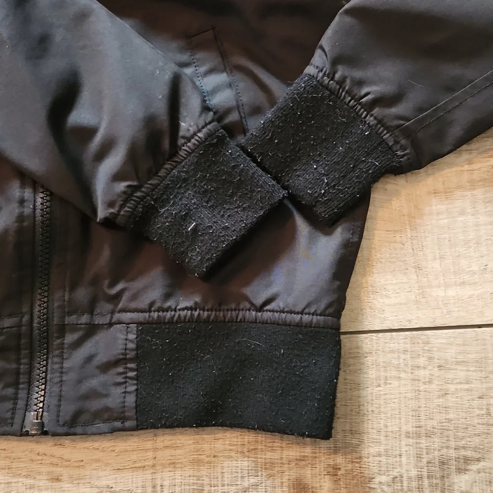 Place Black Zip Up Windbreaker Jacket